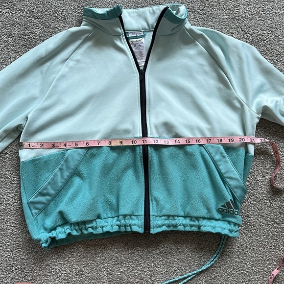 Adidas Teal Bomber Jacket Lightweight Sporty - Picture 6 of 6
